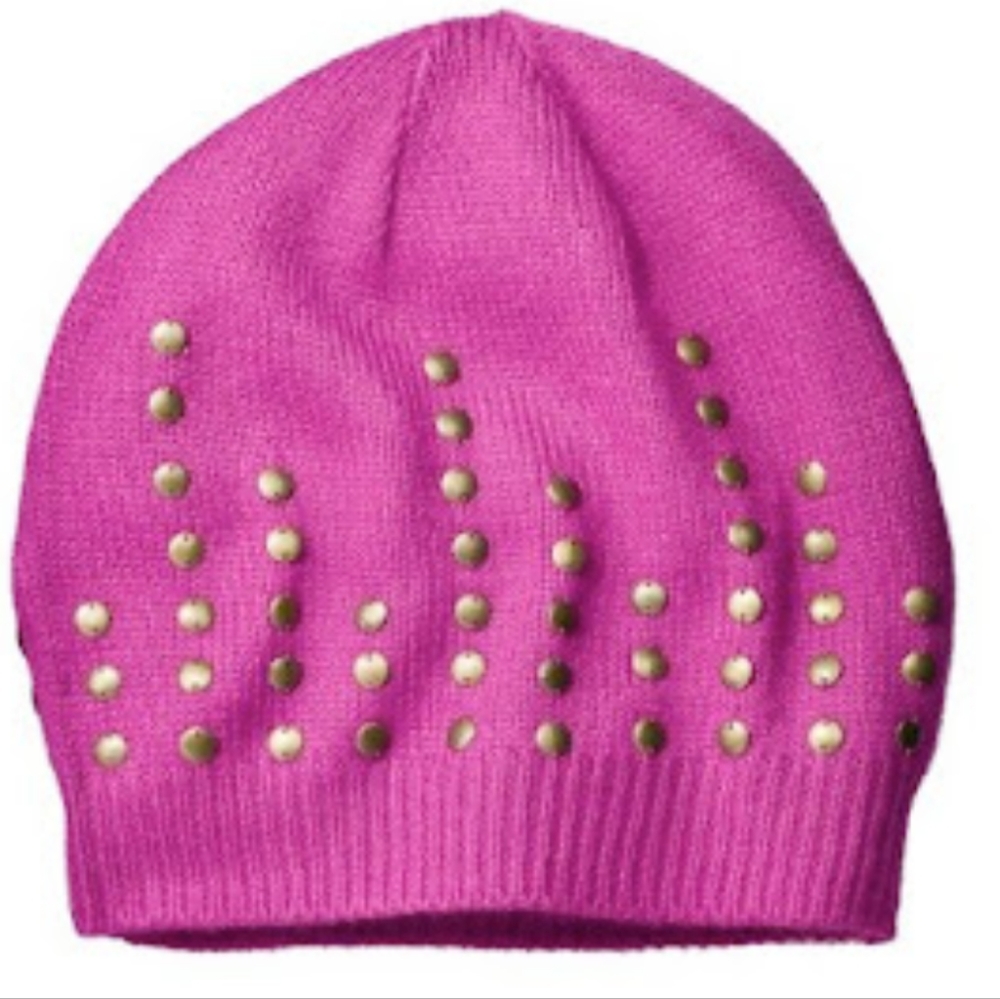 MOSSIMO STUDDED KNIT HAT, Purple - Picture 1 of 5